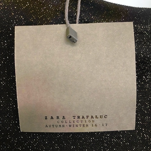 Zara Trafaluc Dip Mondays in Glitter Crew Neck Cropped Glitter Top Size S - Picture 8 of 12